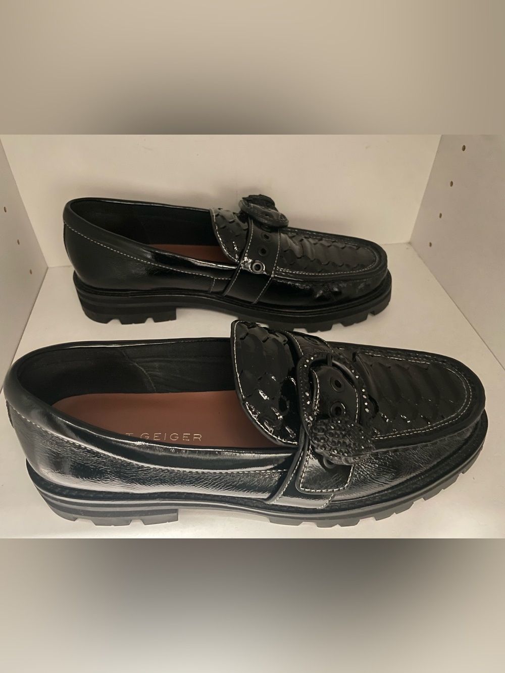 Kurt Geiger Black Patent Leather Women's Loafers